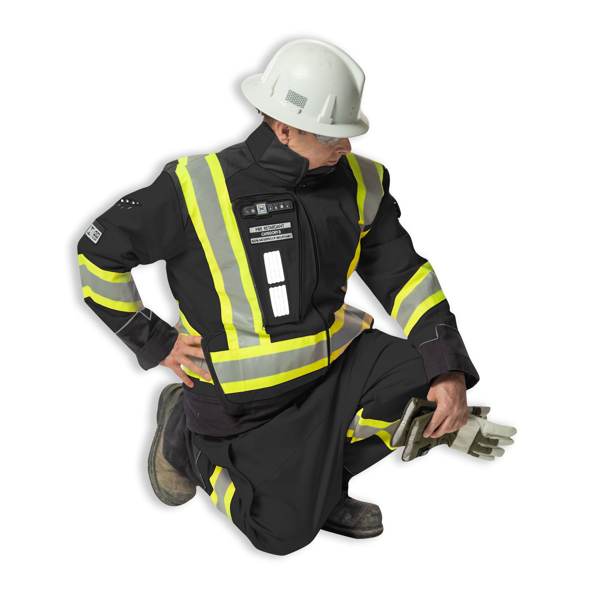 Black Dual Aramid Flame Resistant Operator Suit