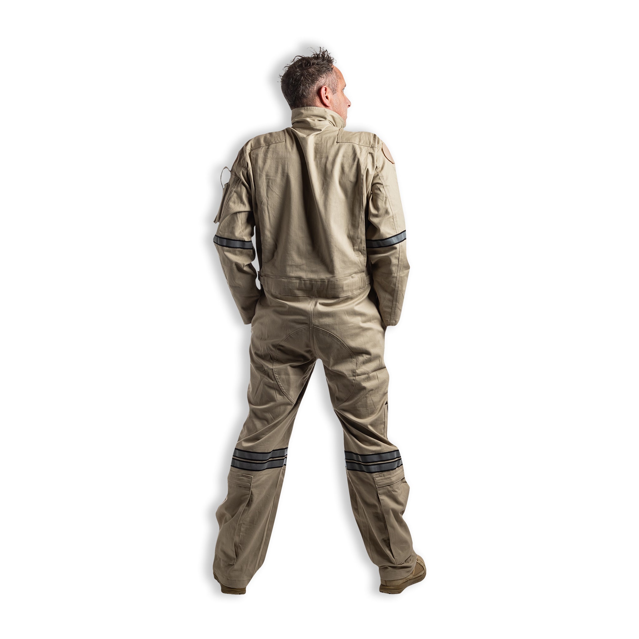 Beige Long Sleeve Flame Resistant Flight Suit-Commercial