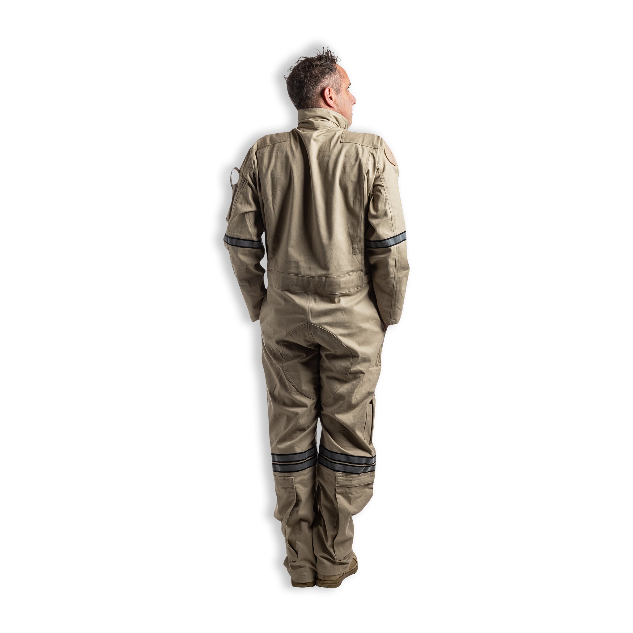 Beige Long Sleeve Flame Resistant Flight Suit-Commercial